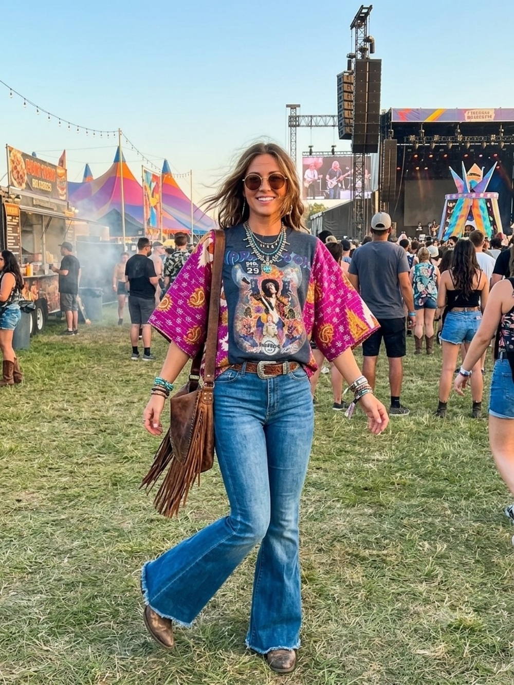OOAK JIMI HENDRIX KANTHA DOLMAN TEE XS-2X